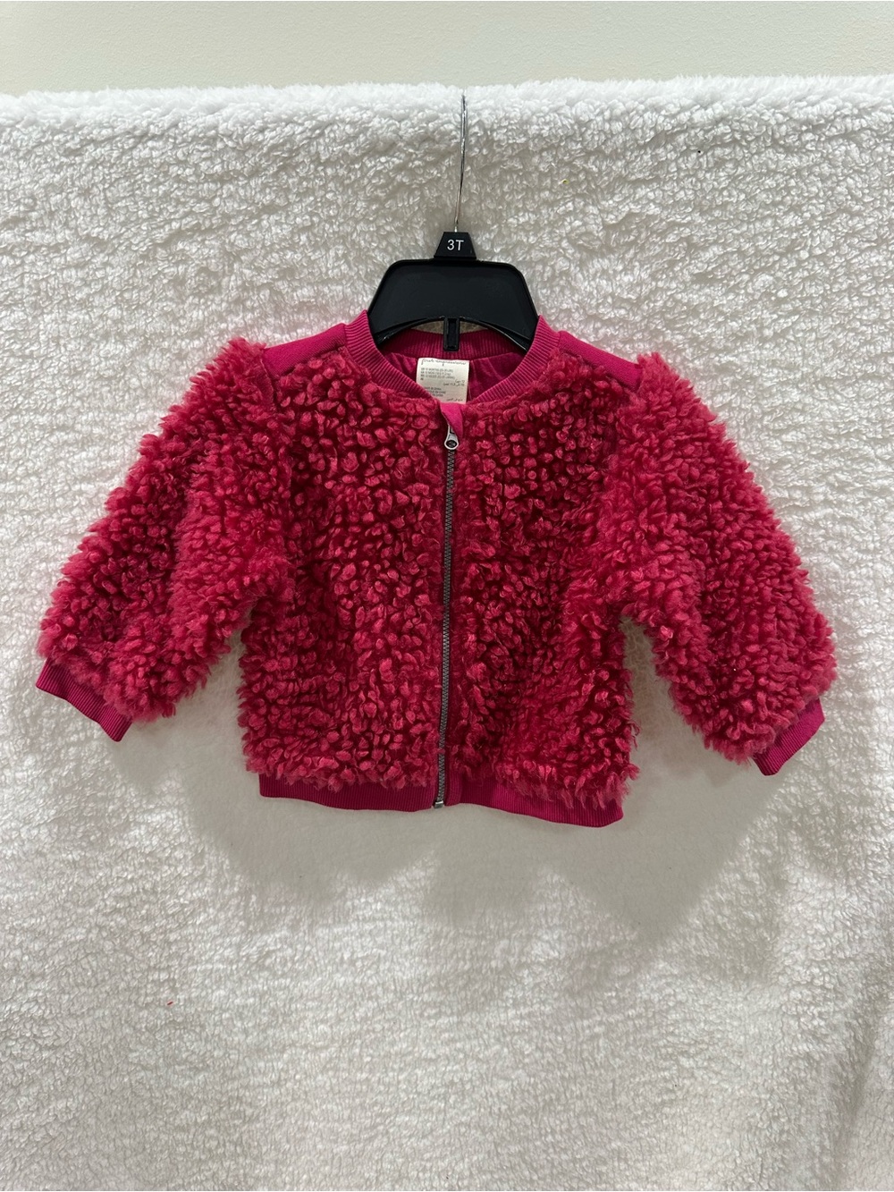 Girl’s Fuzzy Sherpa Zip-Up Jacket
